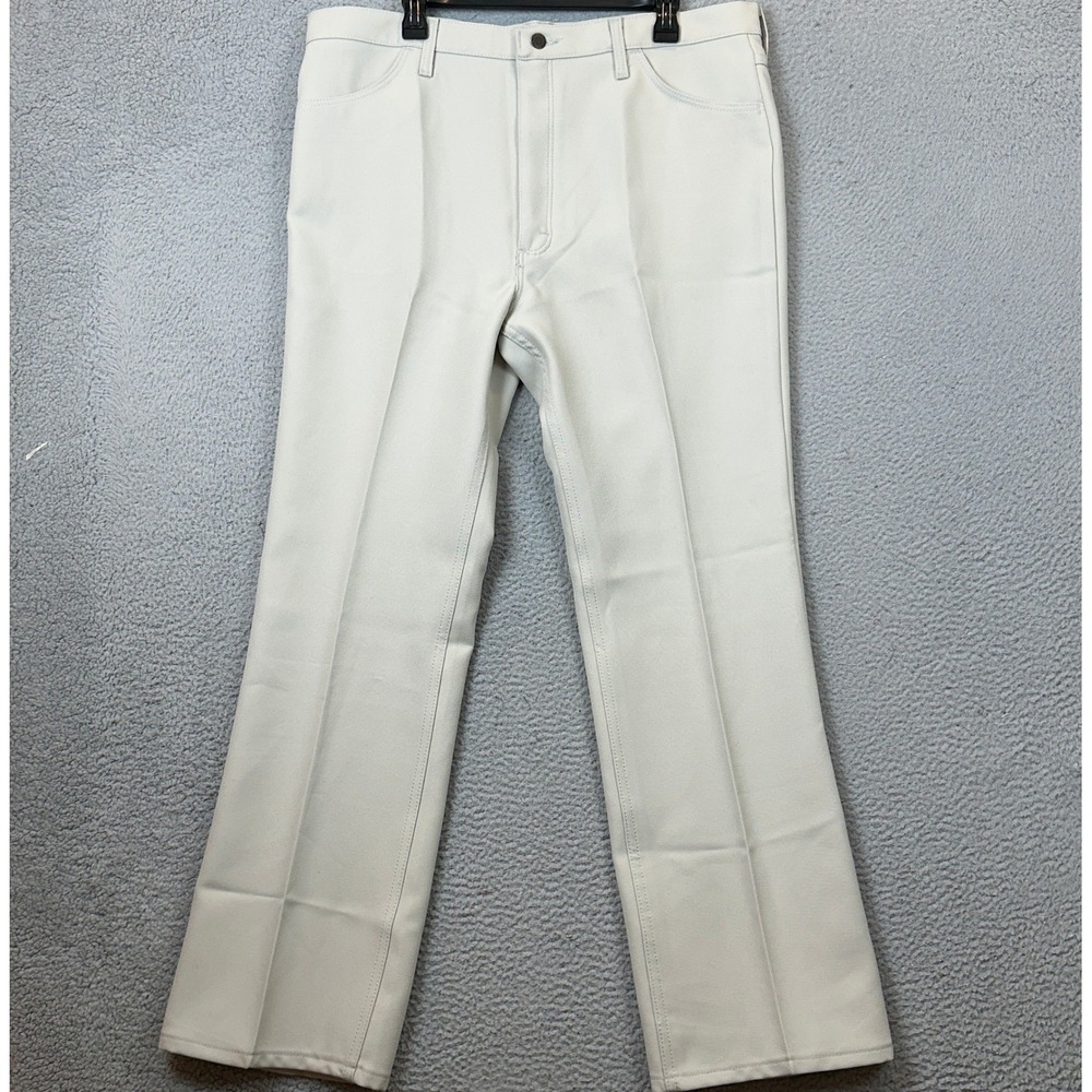 NEW Vintage Wrangler Pants Mens 40X32 Wrancher Boot Jeans Beige 82PT Y2K Chinos